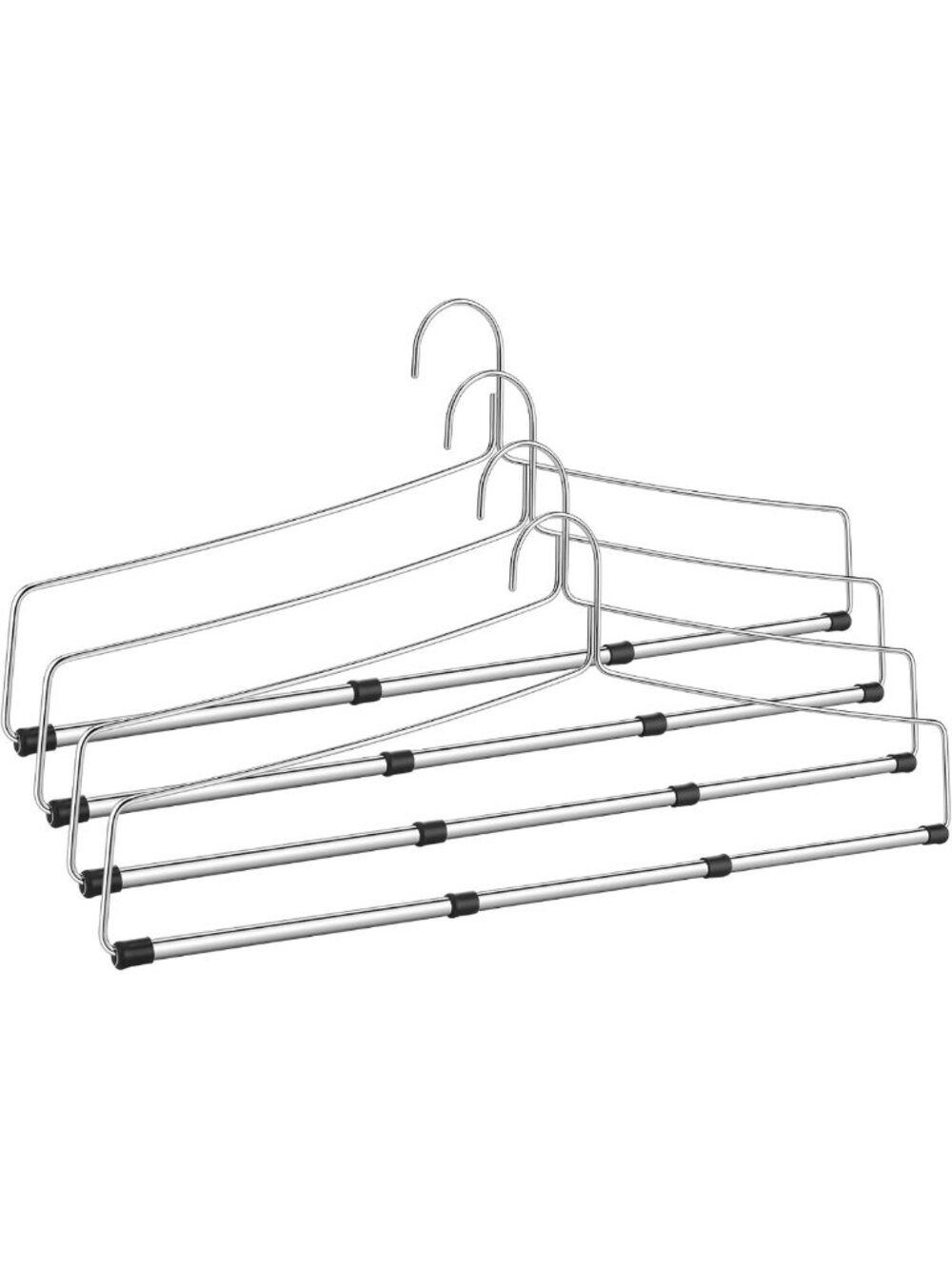 4 Heavy Duty Metal Bedspread & Tablecloth Hangers with Anti-Slip Rubber Sleeve